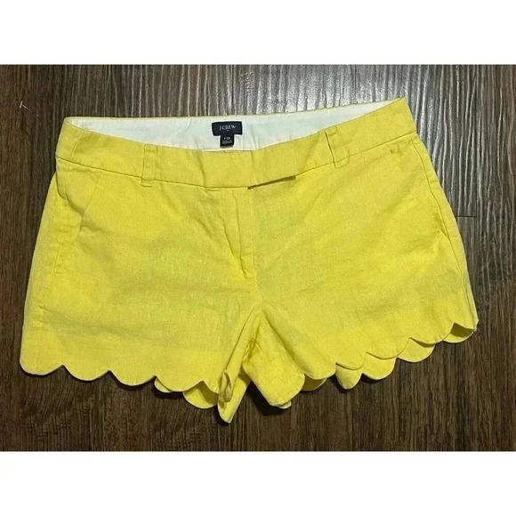 J. Crew Chino Yellow Wave Bottom‎ Shorts Size 10 - Picture 1 of 5